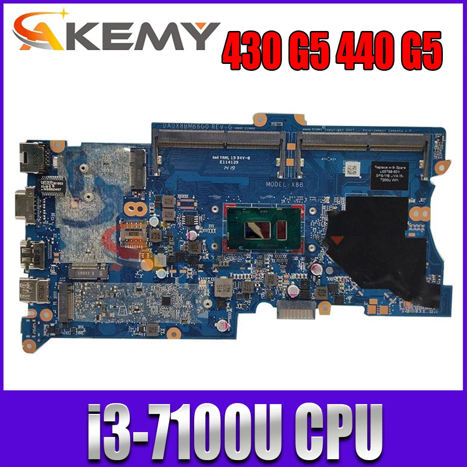 

L22314-601 L22314-501 L22314-001 Mainboard For HP ProBook 430 G5 440 G5 Laptop Motherboard DA0X8BMB6G0 With I3-7100U 100% Tested