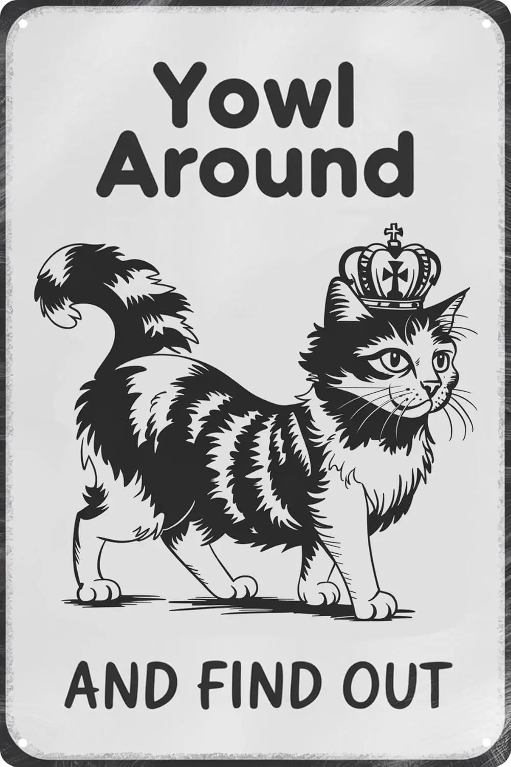 Металлическая вывеска &quotЧерная ящь&quot 8x12 дюймов