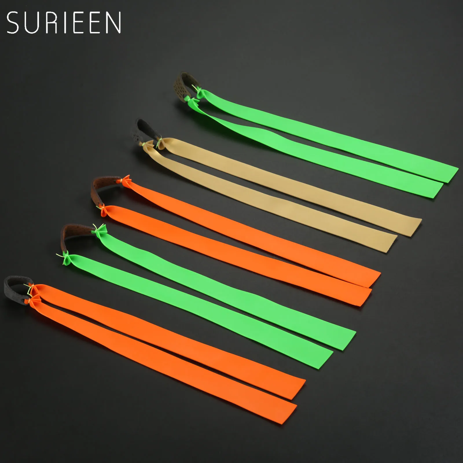 

SURIEEN 5pcs/lot Slingshots Rubber Band Flat Elastic Resilient Tube for Hunting Slingshot Catapult Shooting 0.85mm Random Color