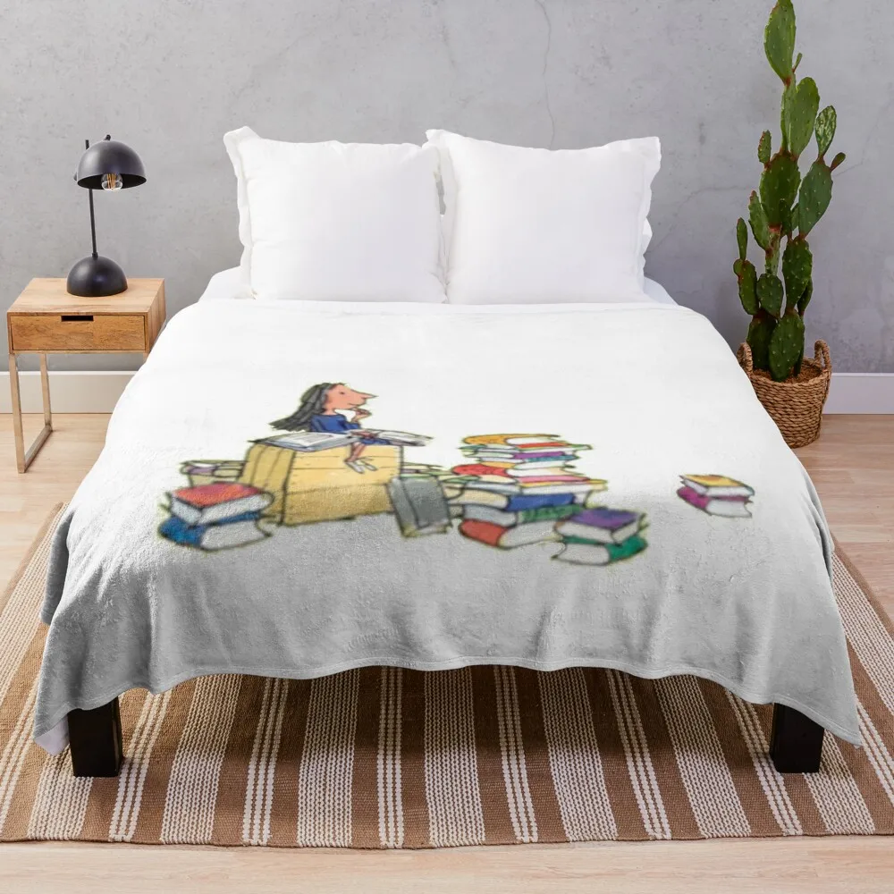 

Matilda and her books! Throw Blanket