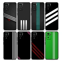 fashion brand stripes phone case for redmi 10 9 9a 9c 9i k20 k30 k40 plus note 10 11 pro soft silicone