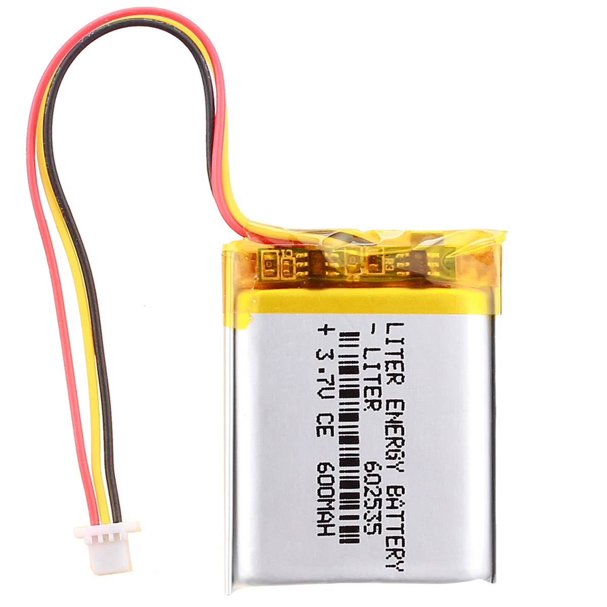 li-po 3 line 3pin connector 3.7V thium polymer battery 602535 600MAH the video recorder 388