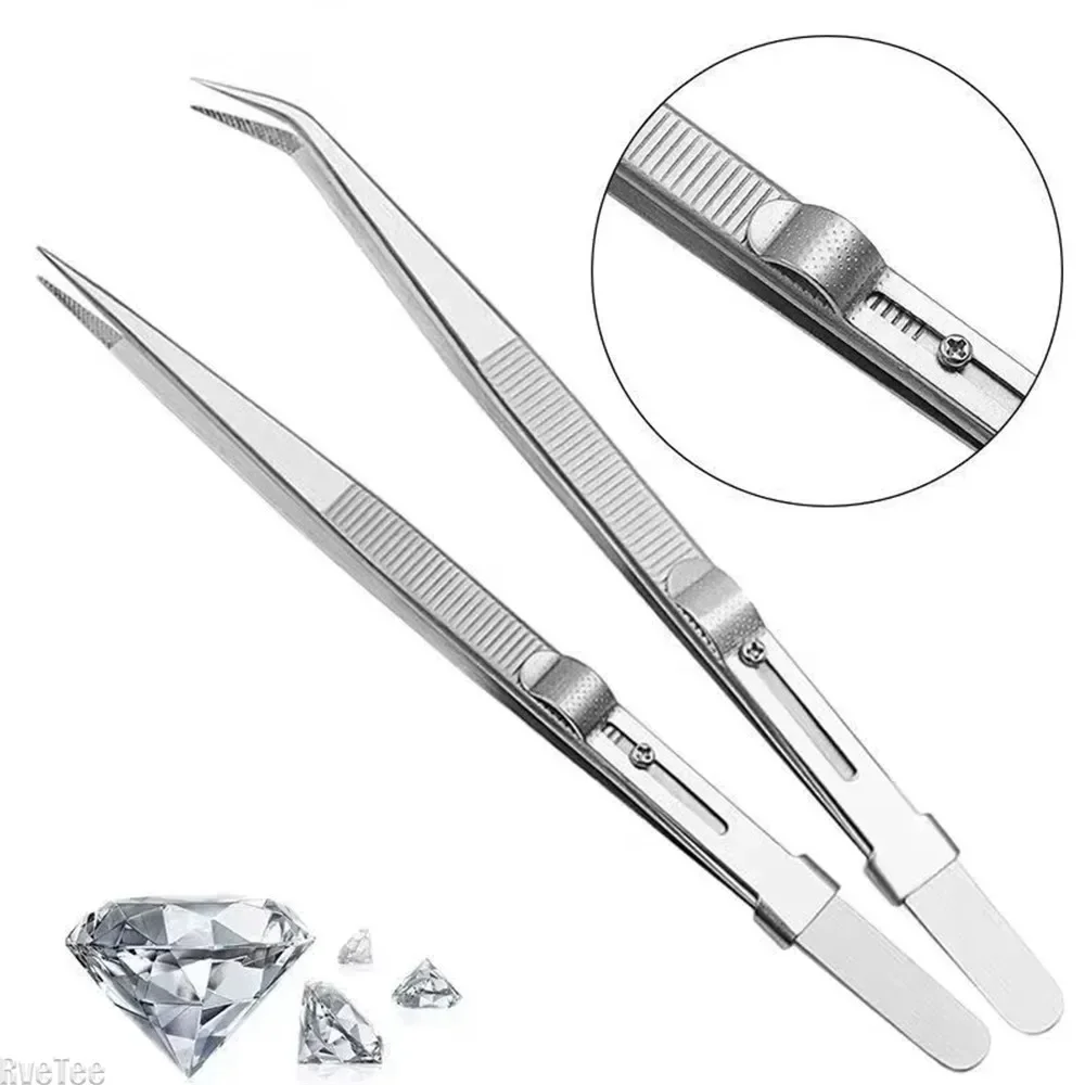 Пинцет из нержавеющей стали регулируемый скользящий замок антистатический