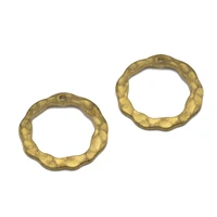 10pcs raw brass irregular circle hammered charms geometric pendant diy for earrings necklaces jewelry making findings