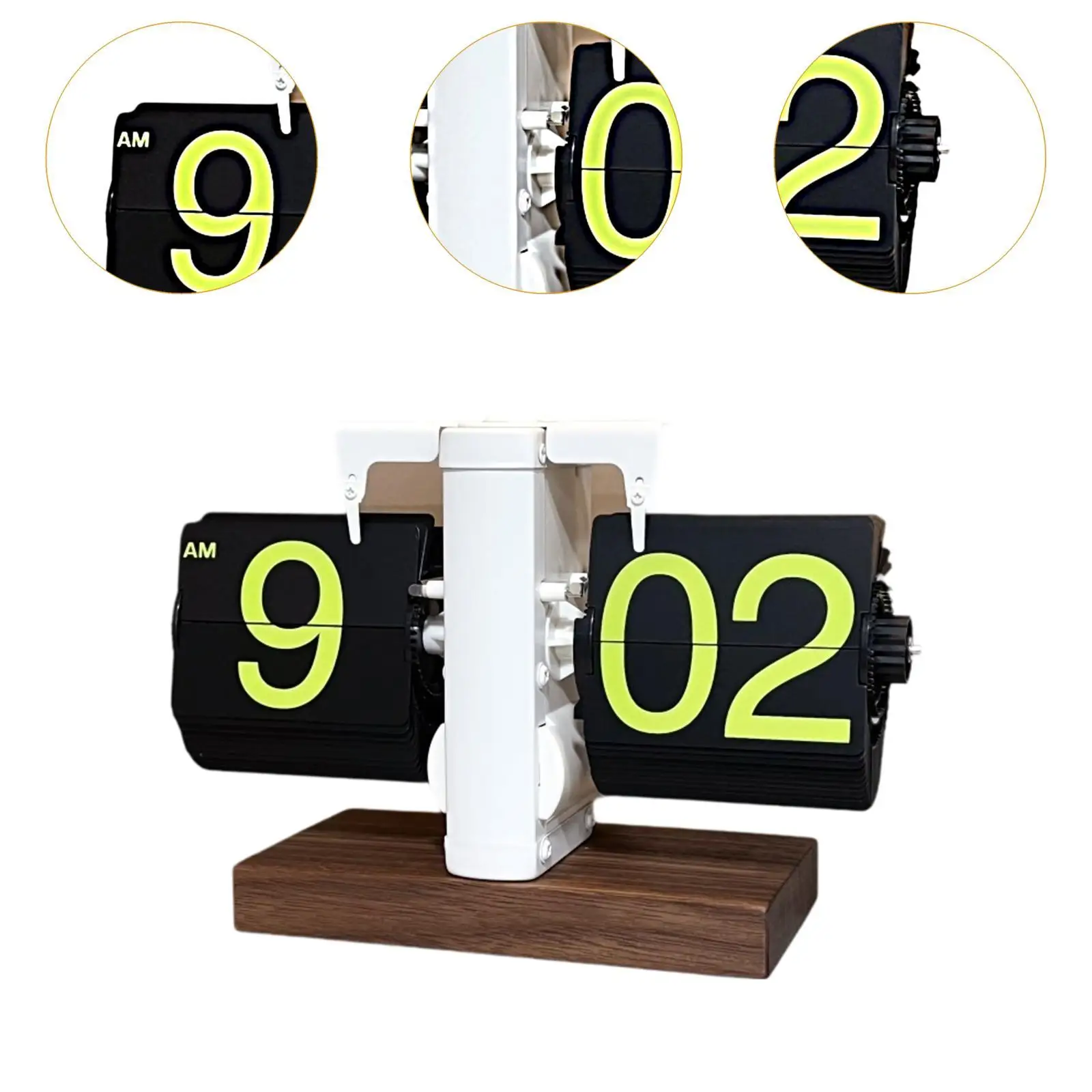 Часы с откидной крышкой ретро-дизайн креативная деревянная основа