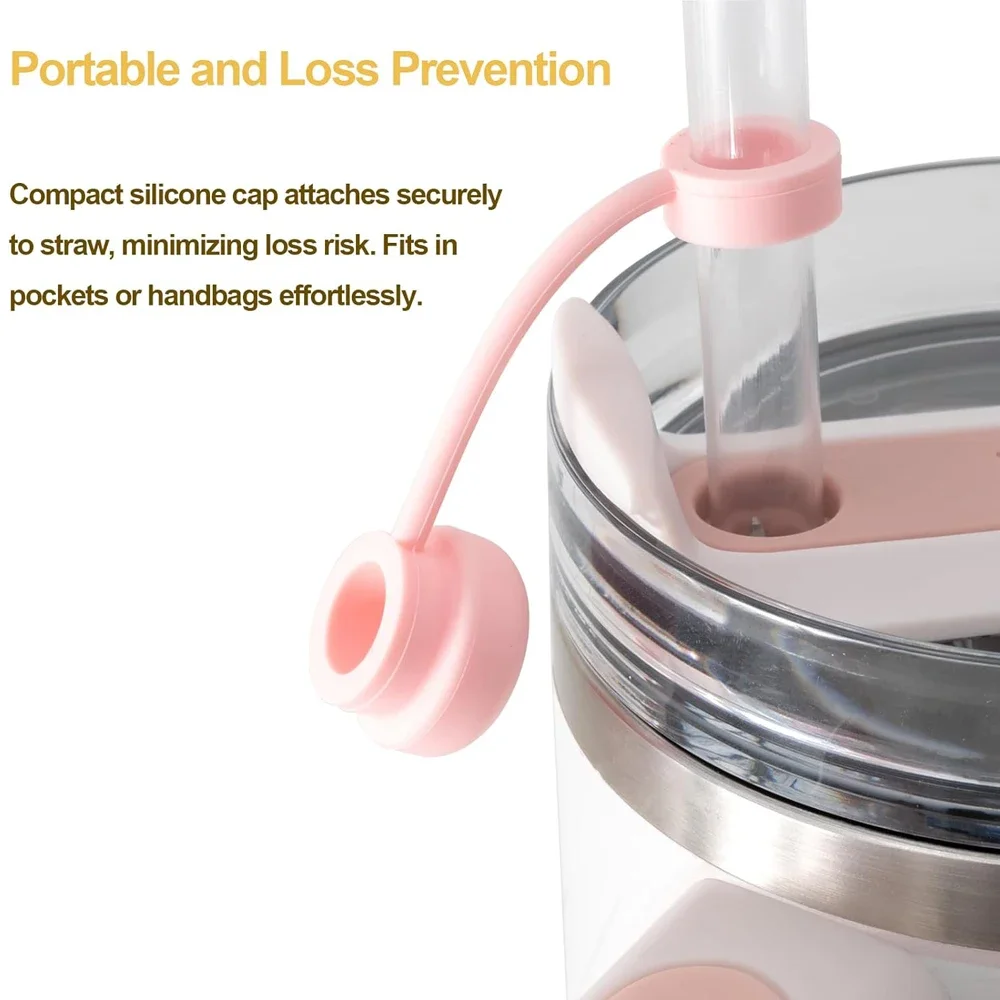 5 Упаковок Многоразовых Силиконовых Соломенных Топперов Соломенные Колпачки Для