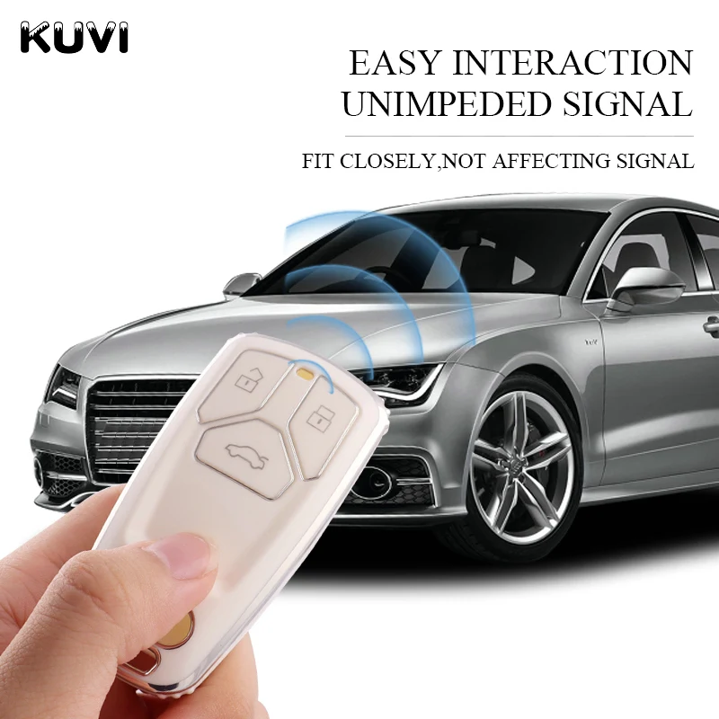 Чехол-держатель для дистанционного ключа из ТПУ Audi A5 A4 B9 TT Q7 A6 Q5 Sline SQ5 8S 8W 4M S4 S5 S7 TTS