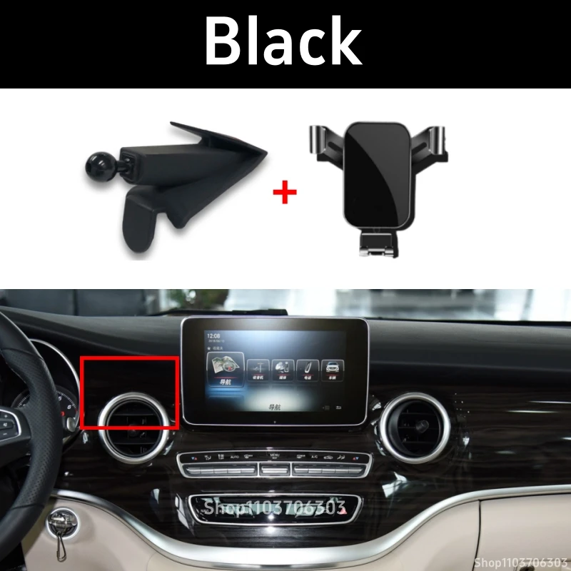 

Автомобильный держатель для телефона Mercedes Benz V250 V260 W447 V Class 2016-2021 гравитационный Автомобильный держатель для телефона с креплением на вентиляционное отверстие GPS кронштейн автомобильные аксессуары