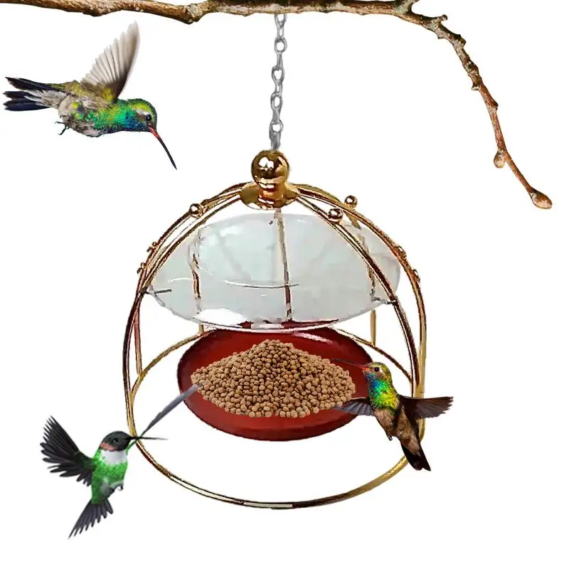 

Hummingbird Feeder Portable Exquisite Hang PlasticsIron Humming Bird Feeders With Hook For Honey Birds Indoor & Outdoor Yard