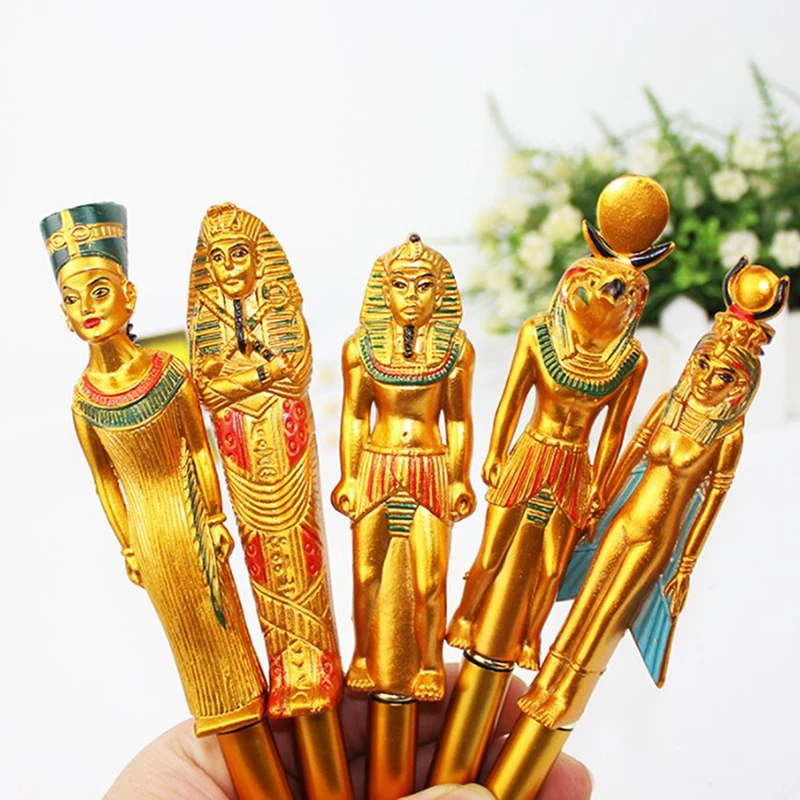 

Egyptian Pharaoh Blue Ink Ballpoint Pen Hot Stamping Mummy Writing Ballpoint Pen