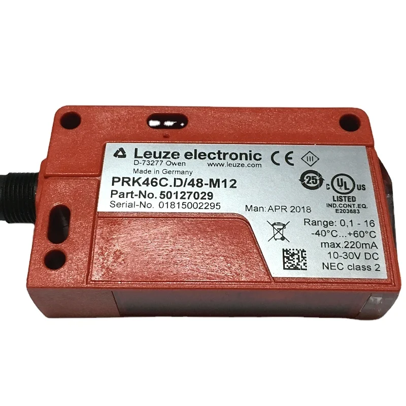 Новое поступление рабочий диапазон от 0 1 до 16 м PRK46C.D/48-M12 50127029 pnp фотоэлектрический