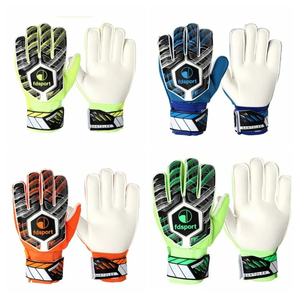 

1 пара нескользящие перчатки для футбольного вратаря износостойкие защитные перчатки с пальцами для игрового вратаря Нескользящие профессиональные