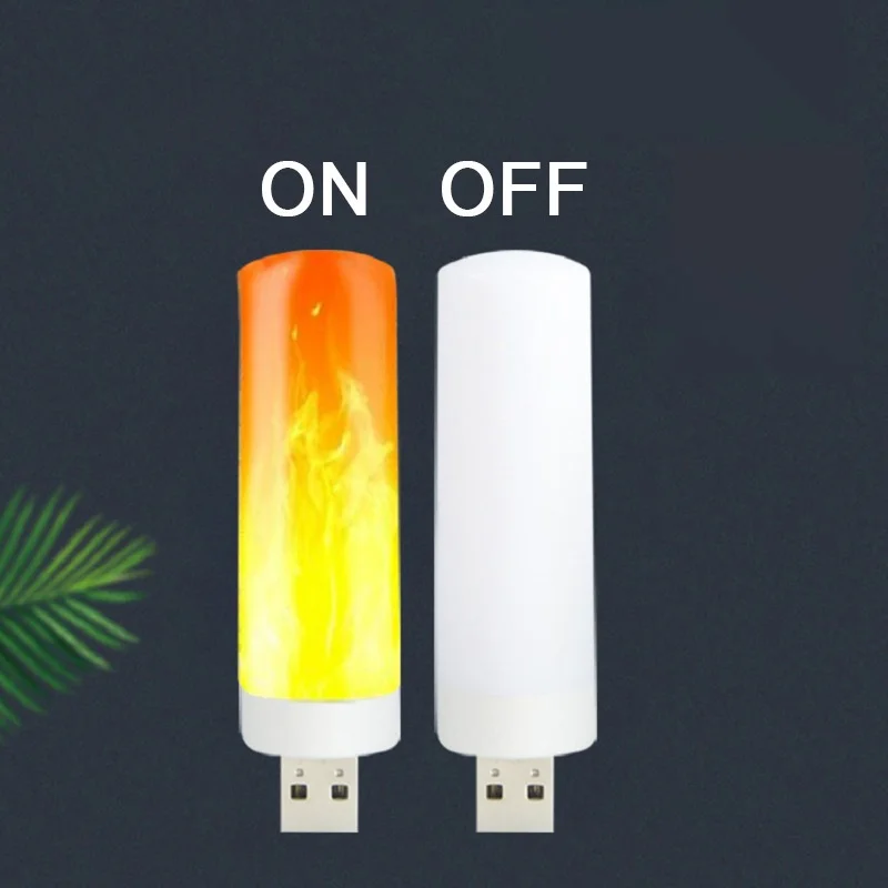 

Usb Atmosphere Candle Night Lights For Camping Nightlights Mini Book Night Lamps Computer Mobile Powered Charging D308-18NJ