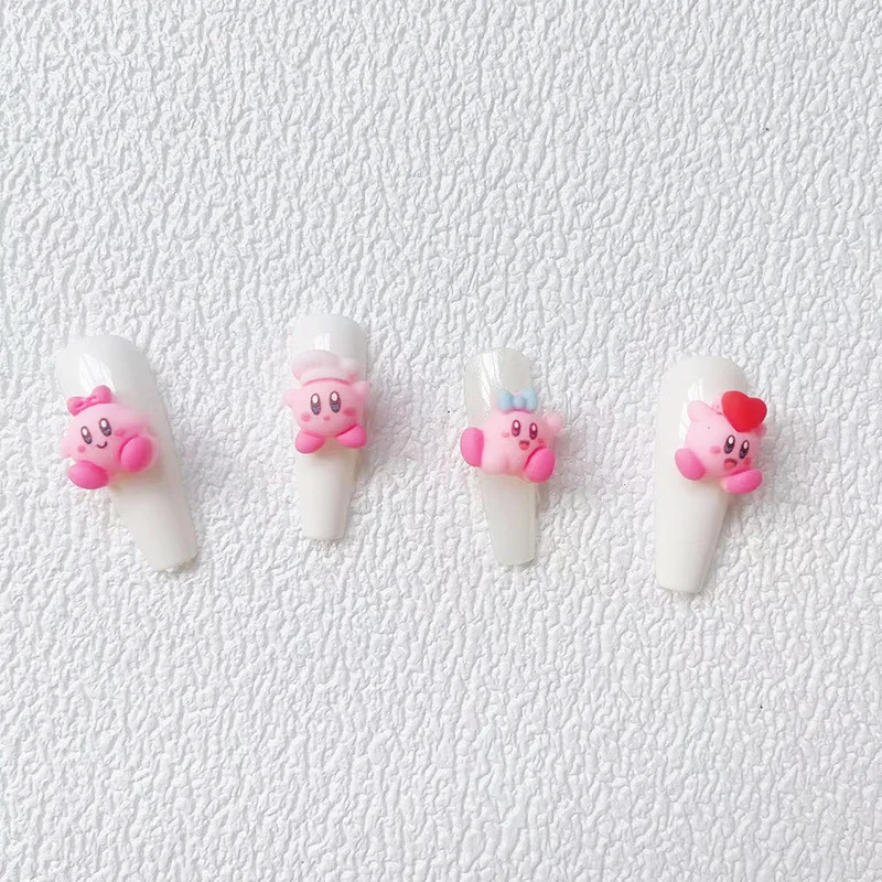 

10 шт. милые Мультяшные аниме куклы Кирби ювелирные изделия для ногтей Сделай Сам полимерные ногти девочка сердце украшение бриллиантовые И...