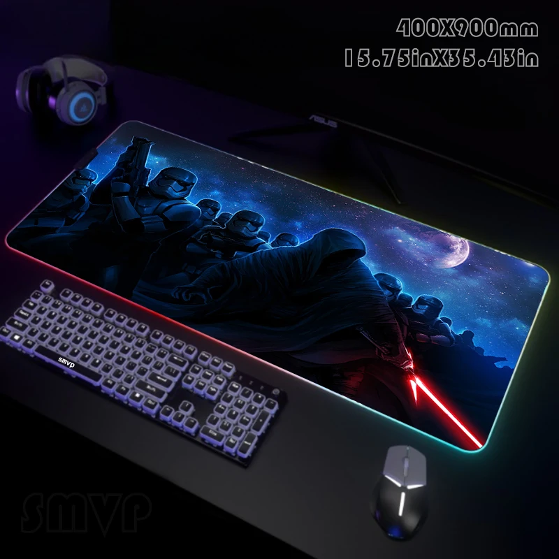 

War RGB Mouse Pad Gaming Mousepads LED Mouse Mat Keyboard Mat Anti-slip Best Choice Mousepad XXL Luminous Desk Rug