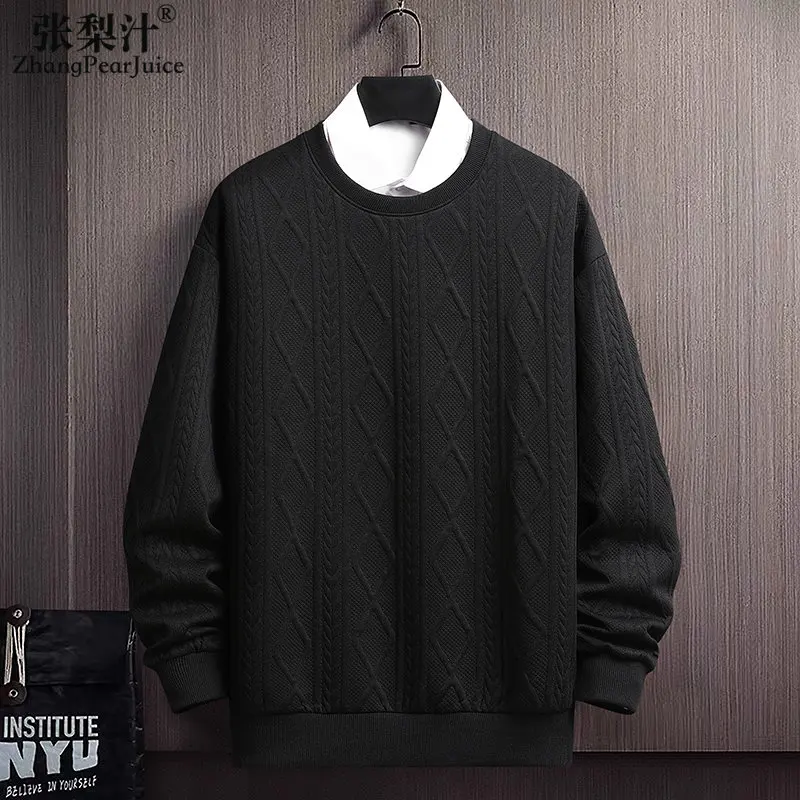 

Oversize Waffle Crewneck Men Women Spring Autumn Long Sleeve T-shirt For Men Clothes Comfortable Daily Male T-shirt