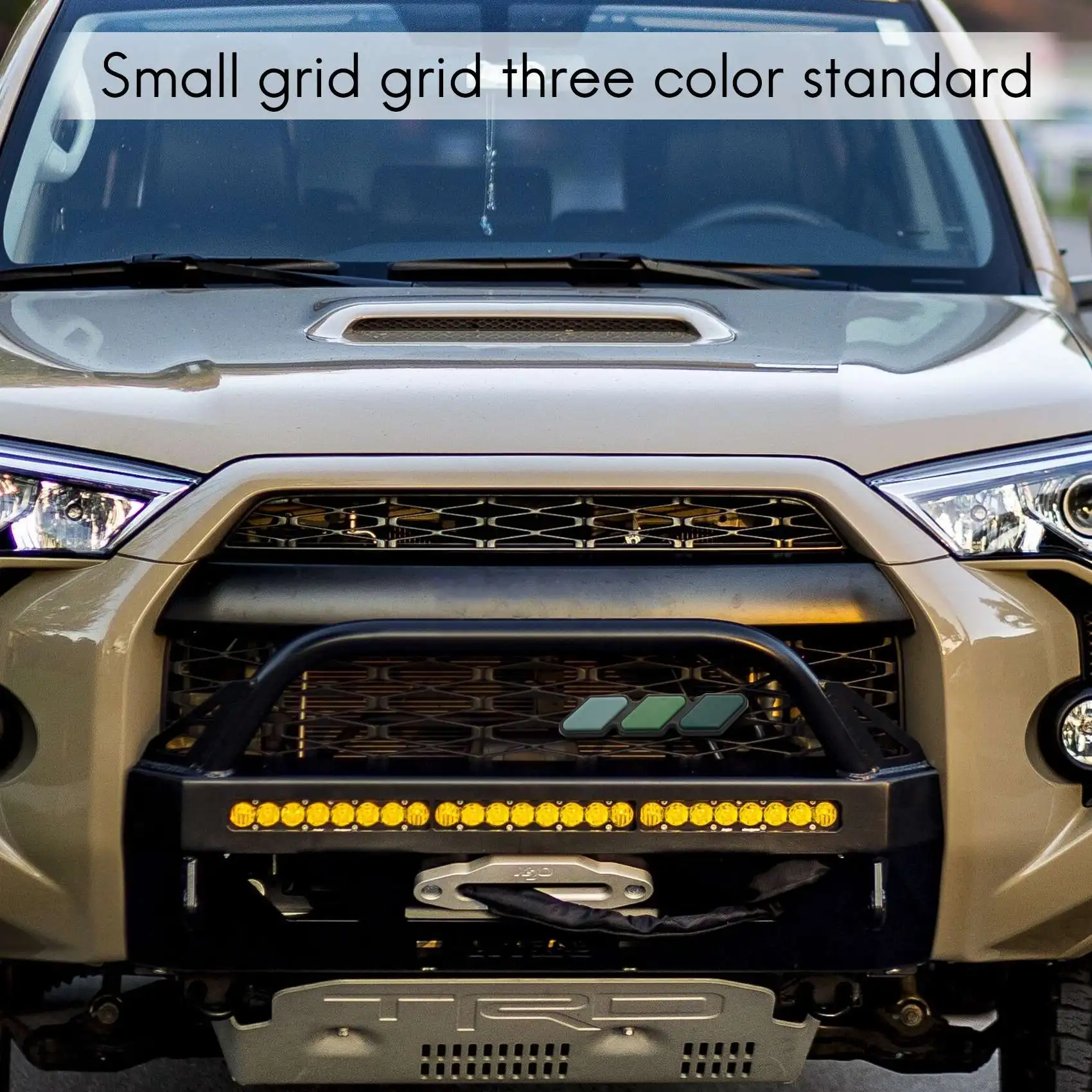 Трехцветный голубой 3 решетки для Toyota Tacoma 4Runner эмблема наклейки автоаксессуары