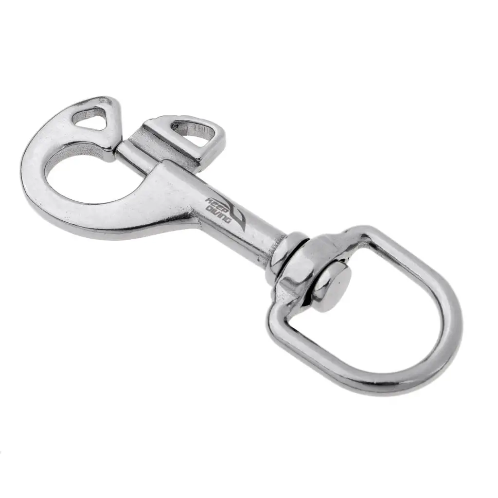 

316 Stainless Steel Scuba Diving Eye Swivel Snap Hook, Heavy Duty Connector Buckle Snorkeling Clip, Pet Dog Clasp,