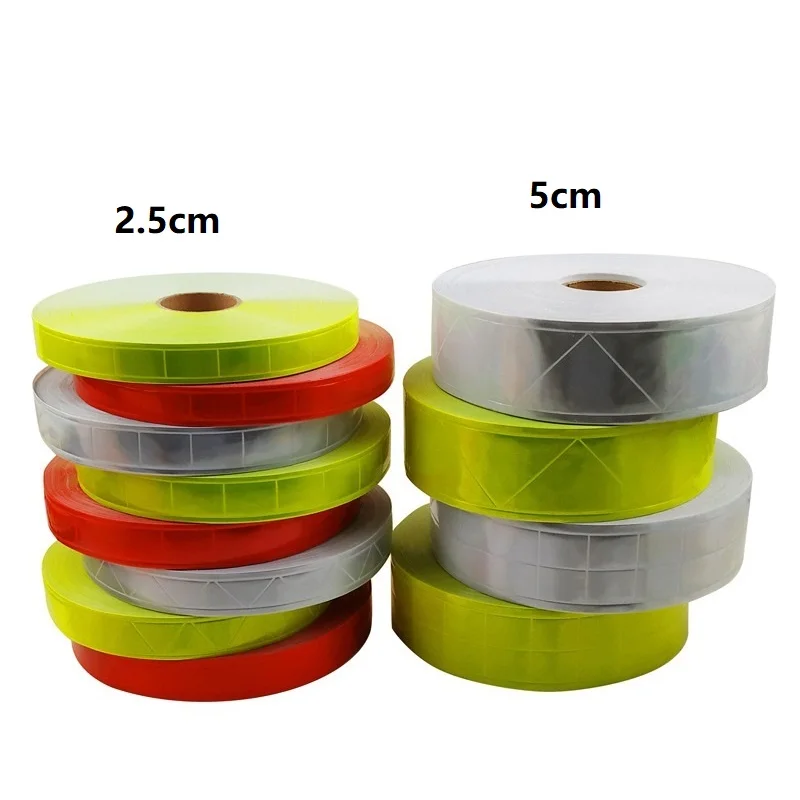 

Reflective Material Sewing For Clothing Fluorescent PVC Strip High Visibility Reflection Traffic Safety Warning Tape
