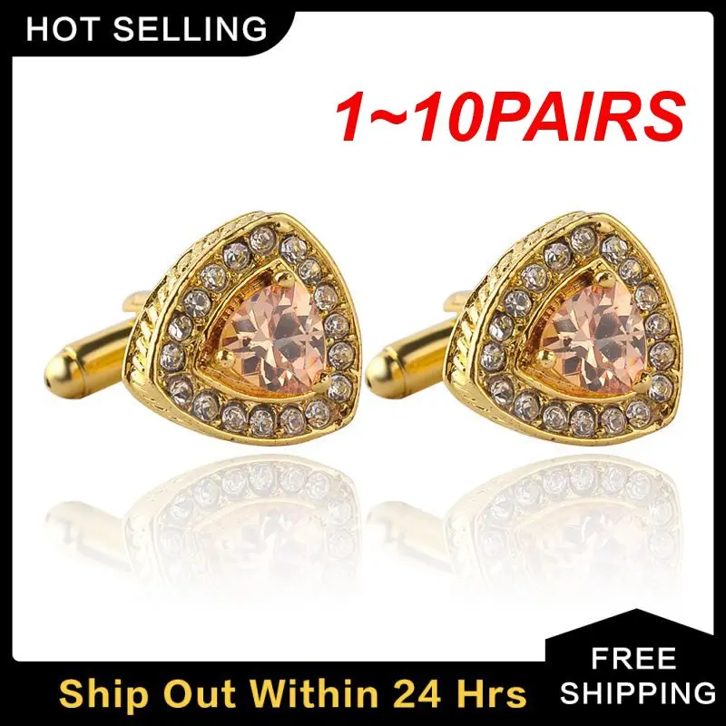 1 ~ 10 пар высококачественные роскошные запонки тригонометрического типа с