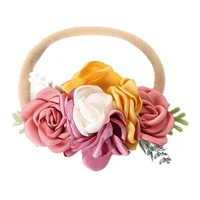 fashion new floral hair bands hair accessories for baby girls children simulation flower headwear photo prop hairbands wholesale