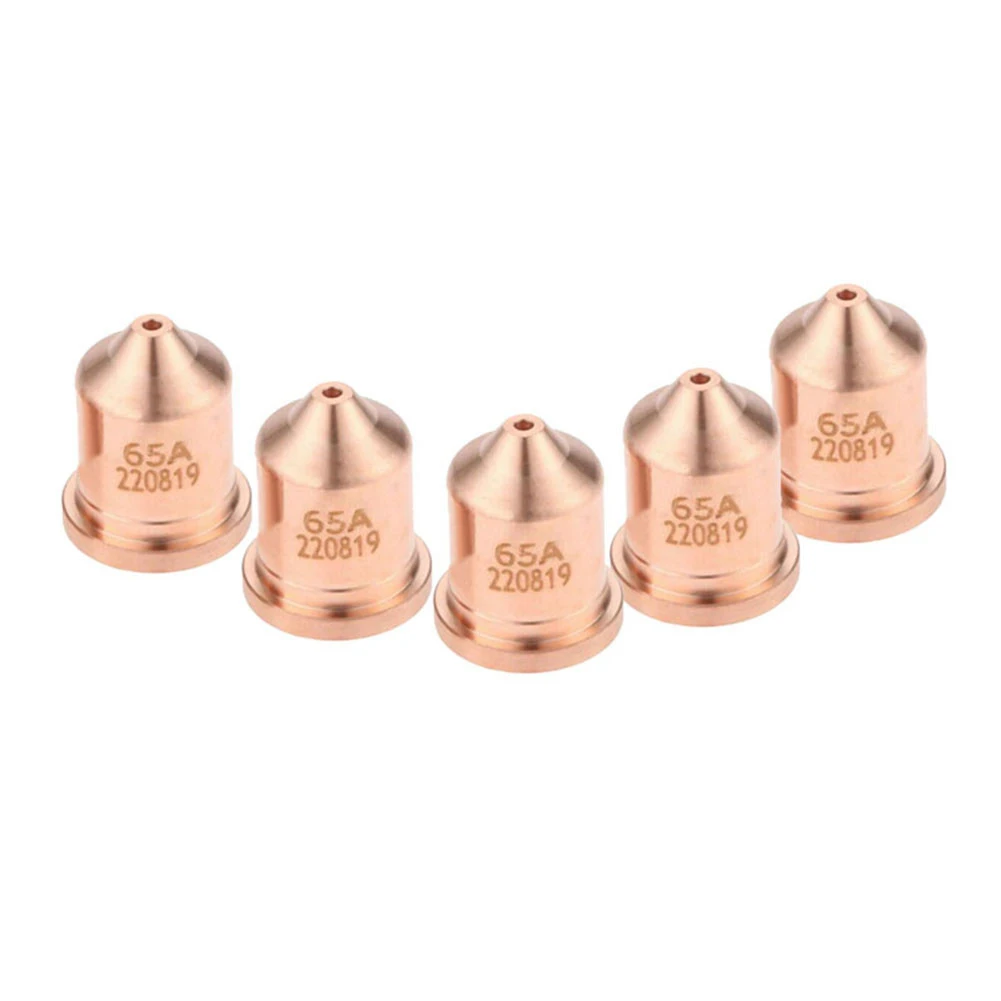 

5 Pcs Nozzle 220819 Plasma Torch Nozzles 65A Fits 65 85 105 HRT HRTs MRT 0.63x0.79 Inch Welding Material Tool Accessories