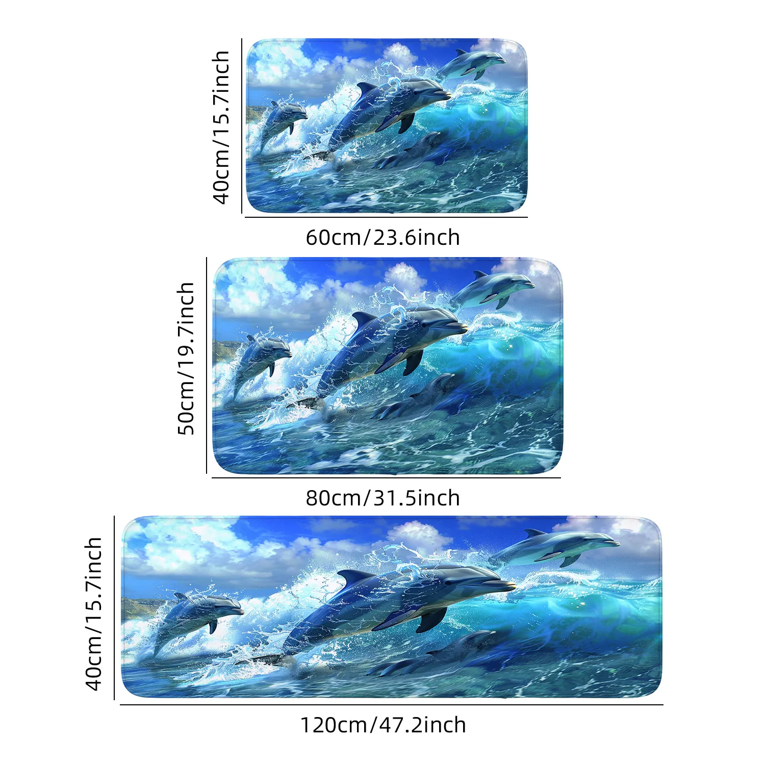 

Кухонный Коврик, Мягкий, Целая Морская Черепаха, Синяя Волна, Глубоководная, Нескользящая, Быстросохнущая Обувь