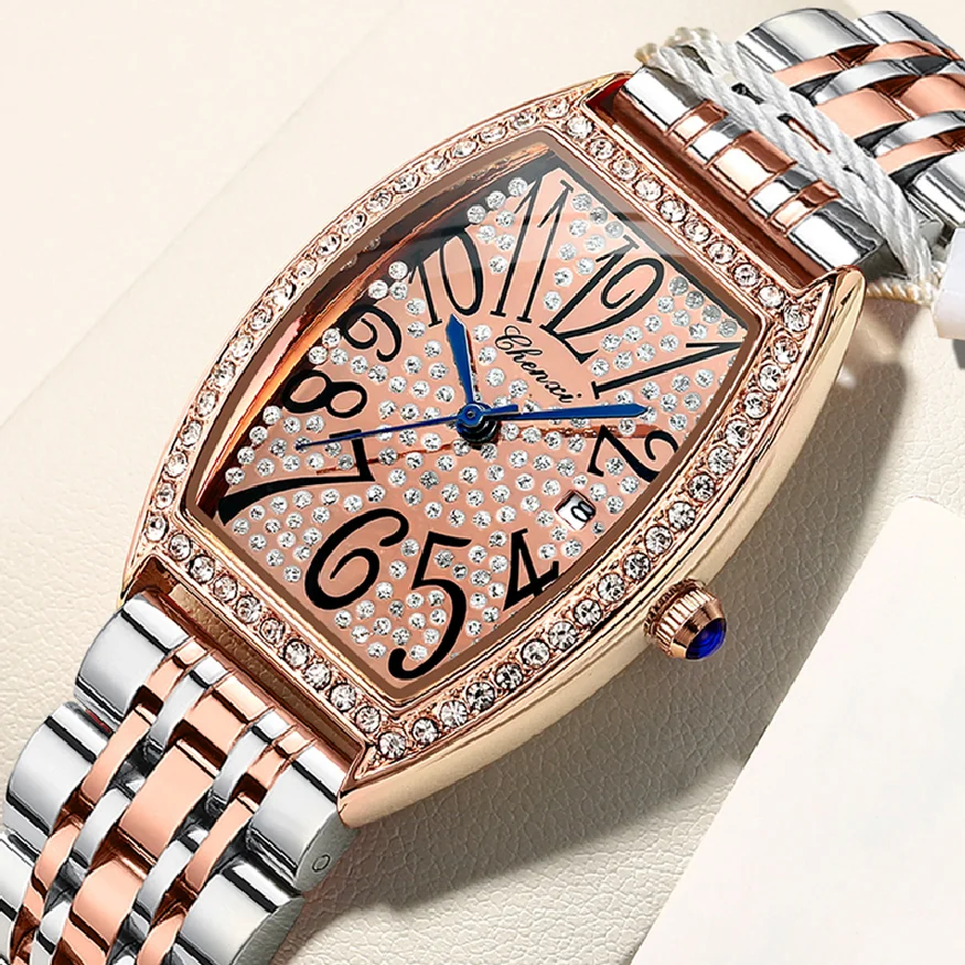 

CHENXI Women Analog Quartz Watch Top Luxury Brand Waterproof Clock Female Stainless Steel Bracelet Watches Relogio Feminino