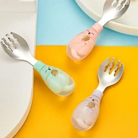 1 set baby fork good mirror polishing infant fork spoon baby gadgets tableware set for home baby tableware toddler spoon