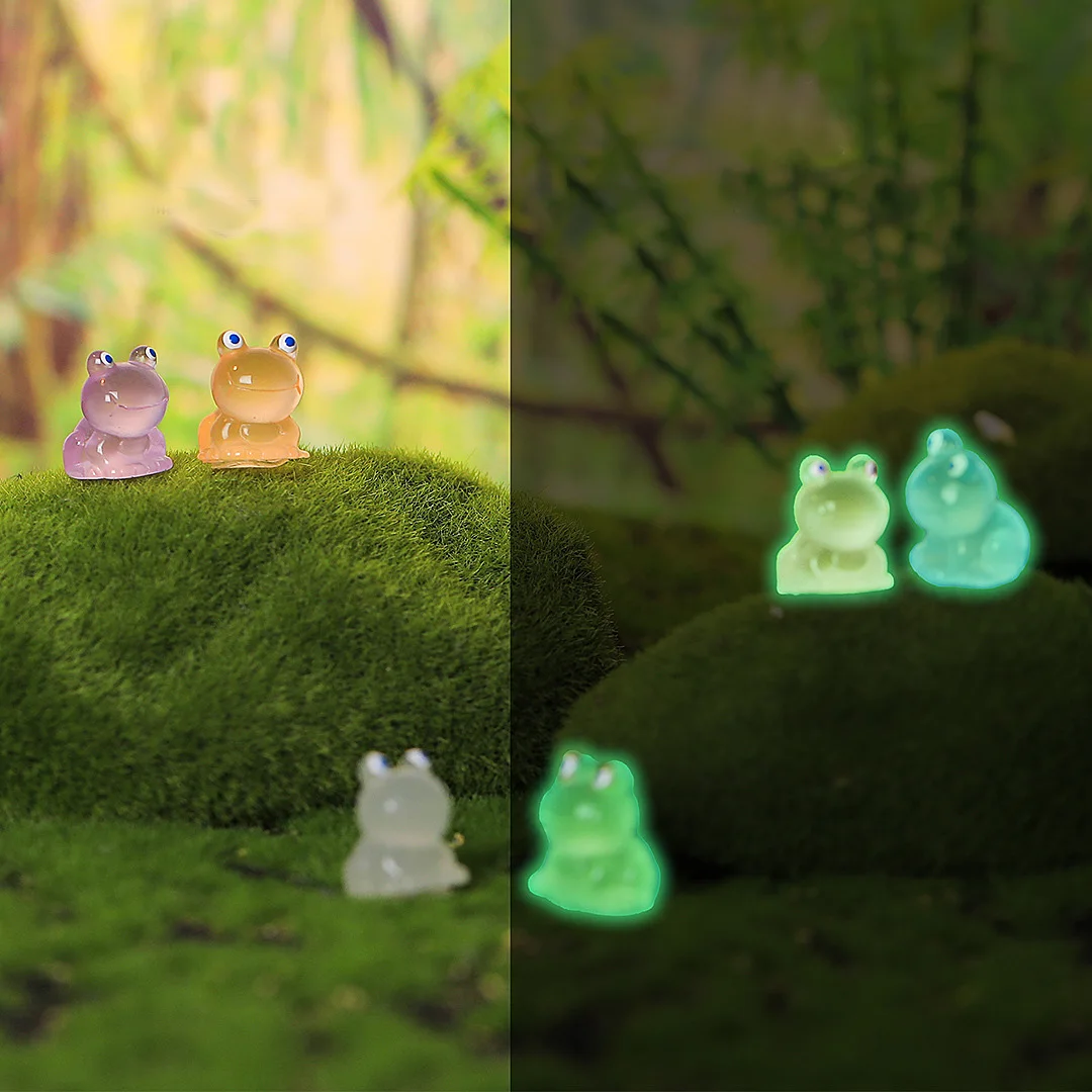 10 Упаковок Светящихся Лягушек Фигурки Животных Из Смолы Экологически Чистые