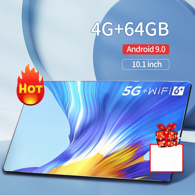 

10.1 Inch Android 9.0 Tablet PC 2023 New 4G+64GB 4G Lte Phone Call Tab Wifi GPS Bluetooth Android Tablet for Christmas Gifts
