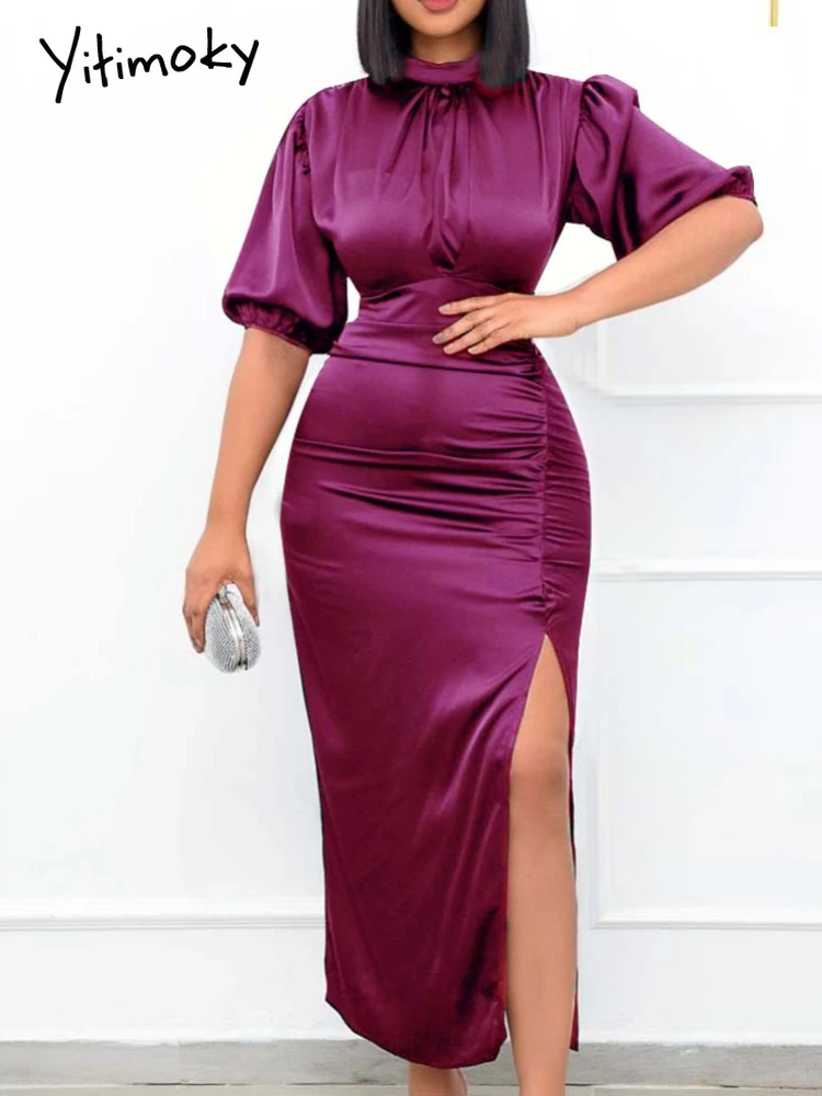 Женское блестящее длинное платье элегантное вечернее с коротким