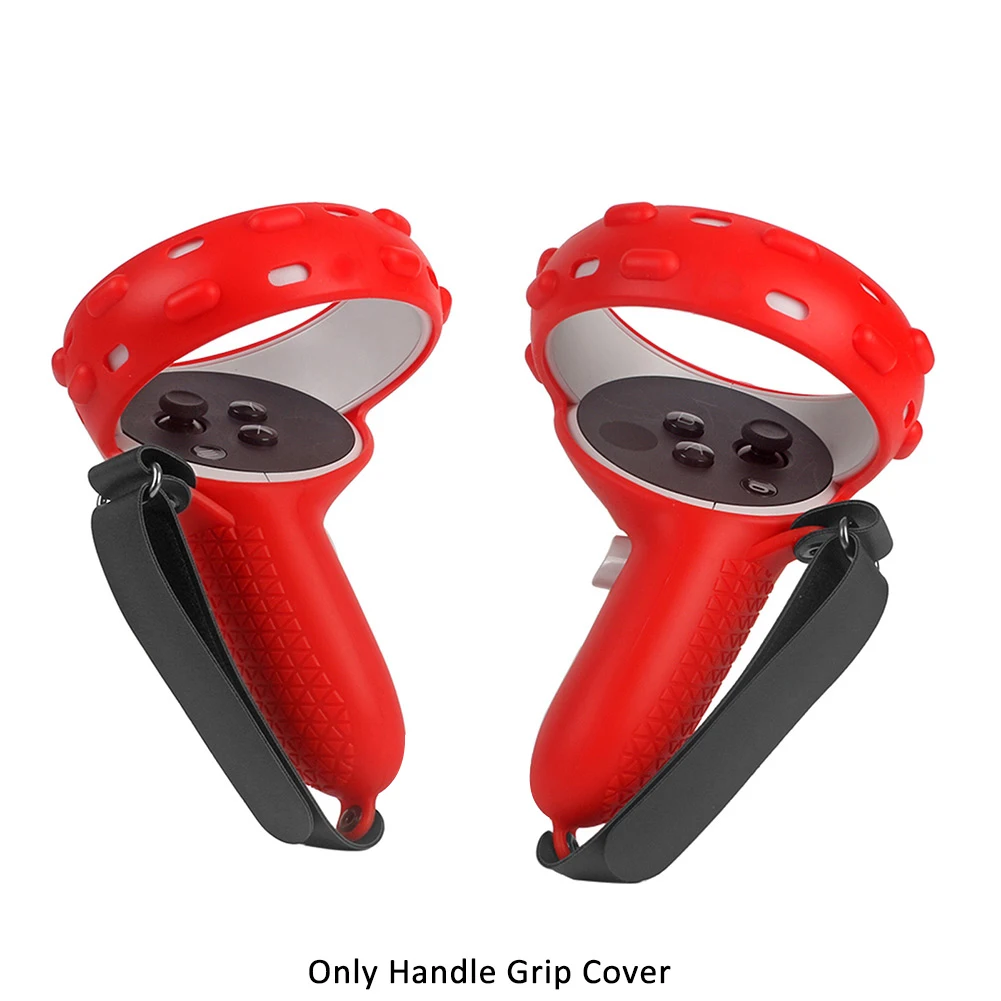 

Handle Grip Cover With Hand Strap Controller Sleeve Soft VR Accessories Impact Proof Anti Scratch Silicone For Oculus Quest 2