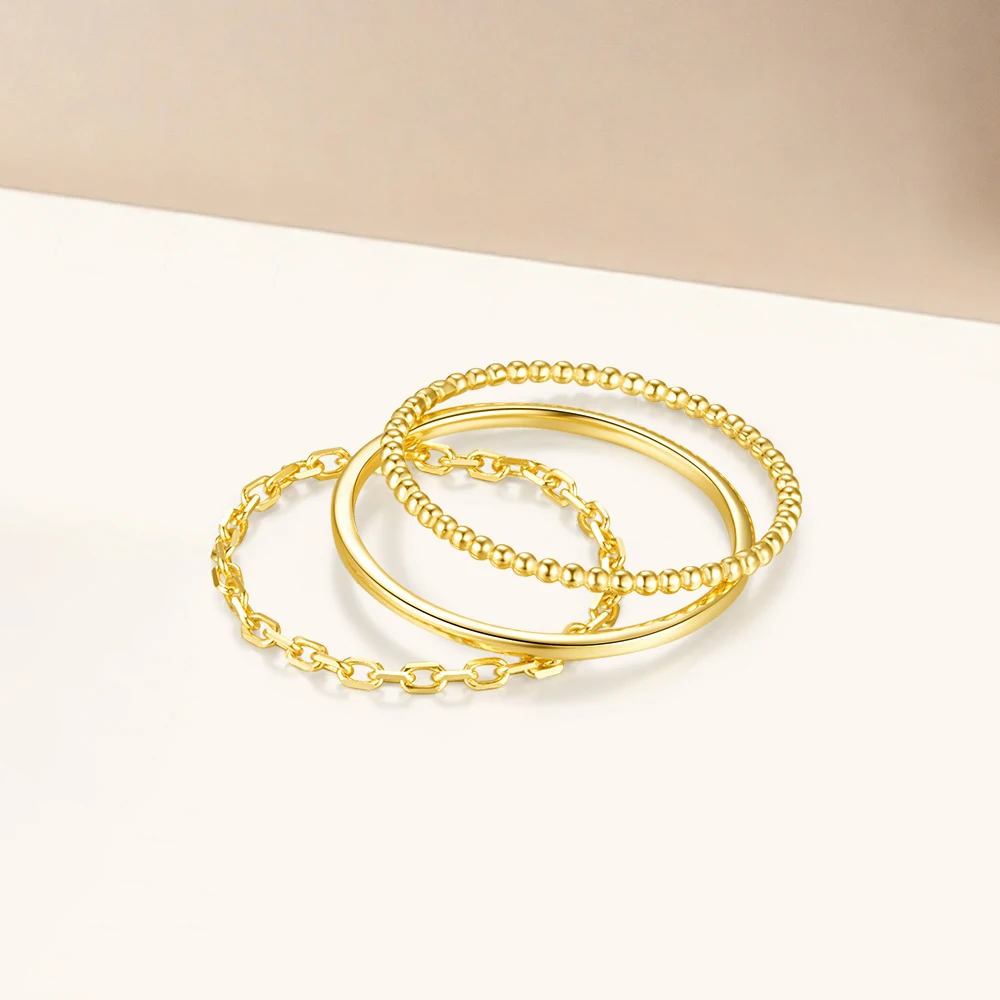 BOAKO 925 пробы серебряные кольца для женщин круглые блестящие из 3 частей ручной