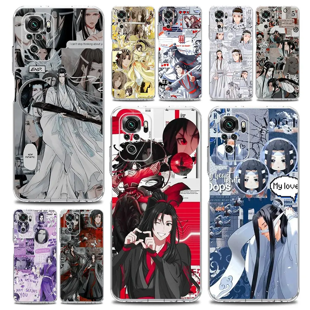 

Anime Mo Dao Zu Shi Wei Wuxian Phone Case For Xiaomi Redmi Note 12 11 9S 9 8 10 Pro Plus 7 8T 9C 9A 8A K40 Gaming Clear Cover