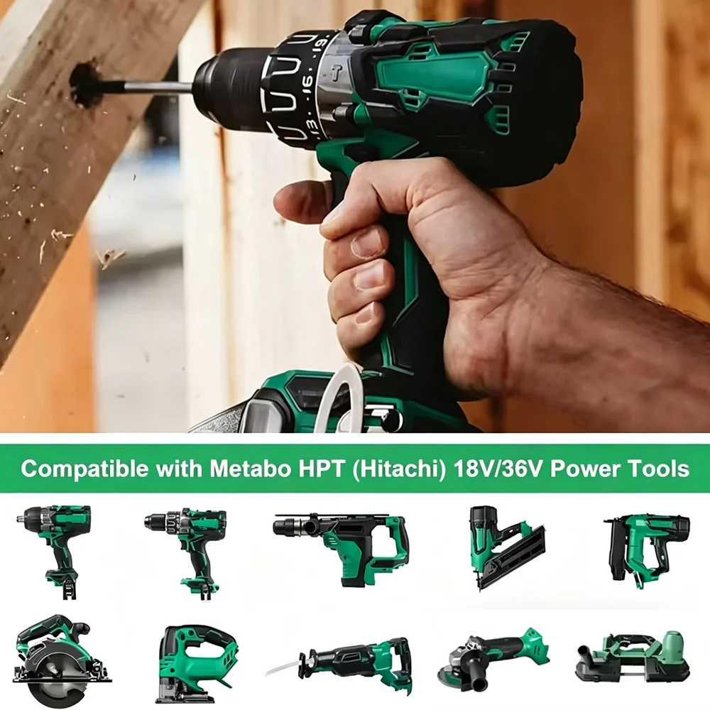 Аккумулятор Li-ion 6.8Ач MultiVolt 36В18В, замена для Hitachi HiKOKI BSL36A18, двухвольтовый, для бесщеточных дрелей, пил и шлифовальных машин (art.: 3920dbd86fef5) - 3920dbd86fef5