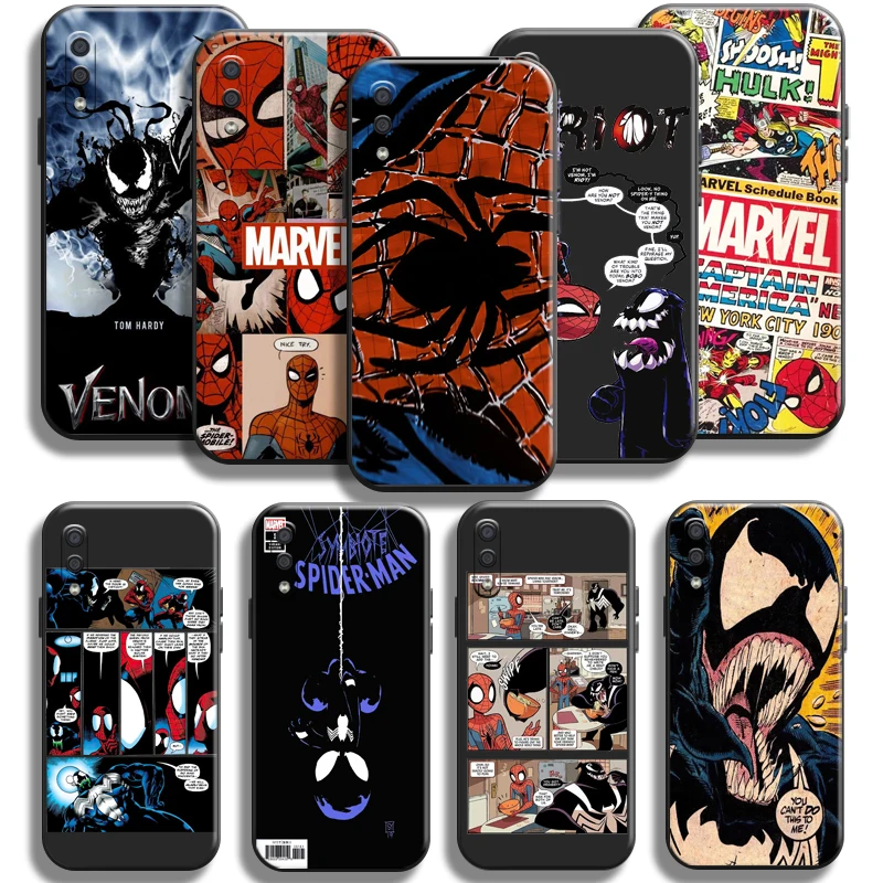 

Comics Spiderman Venom Phone Case For Samsung Galaxy A01 A01 Core Carcasa Cover TPU Soft Black Back Full Protection Shockproof