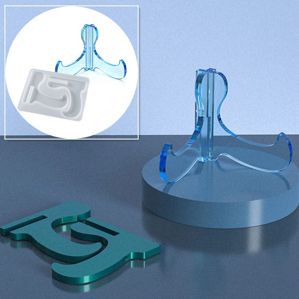 

1 Pcs Cell Phone Bracket Holder Crystal Epoxy Resin Mold Mobile Phone Stand Silicone Mould DIY Crafts Casting Tools 2022 New