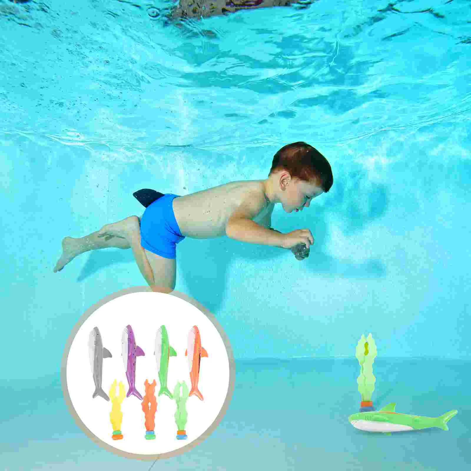

Pool Diving Toys Wear-resistant Shark Summer Interesting Gaming Sea Grass Supplies Kids Adorable Beach Multi-function