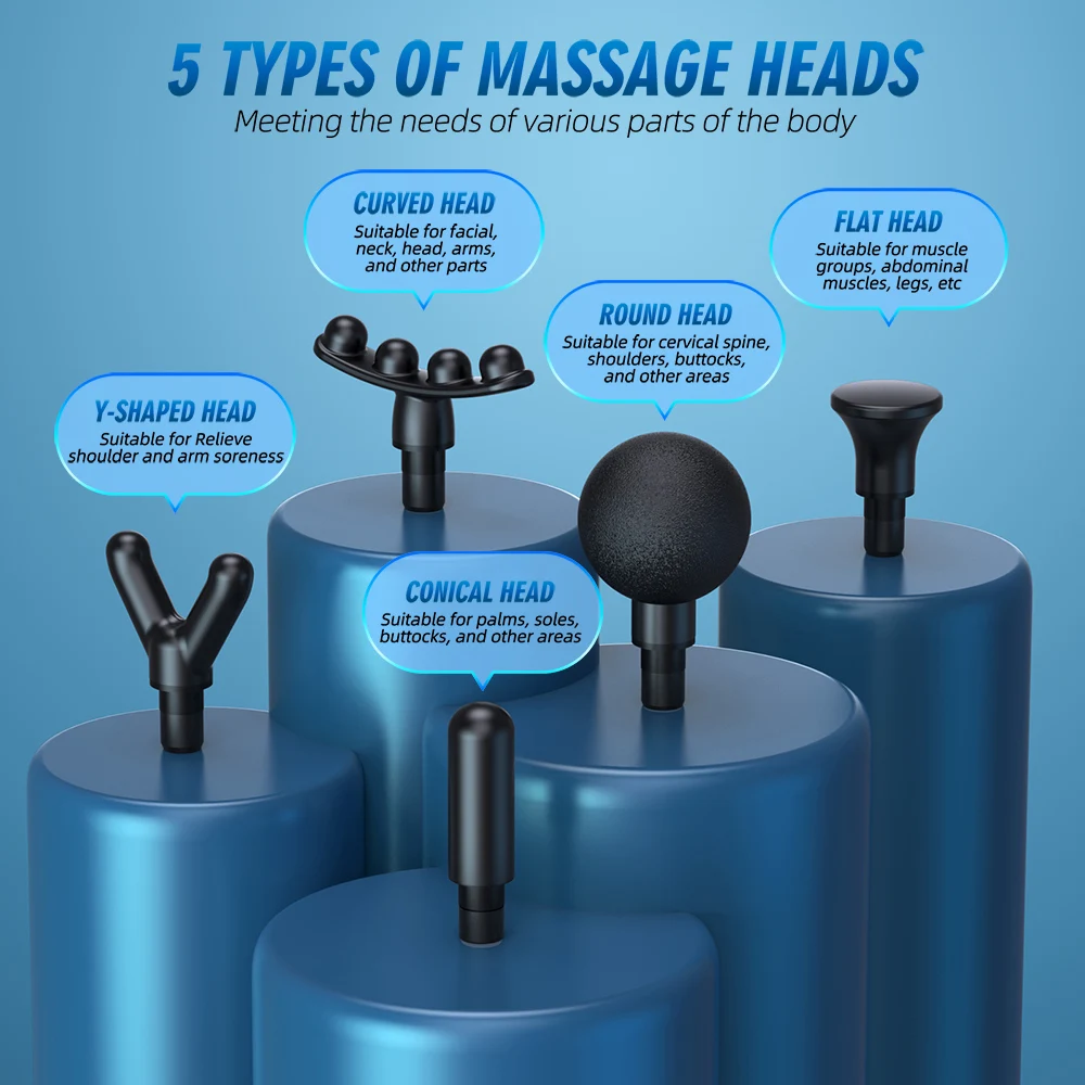 Массажный пистолет для фасции сенсорный с электрическим током массажер тела шеи