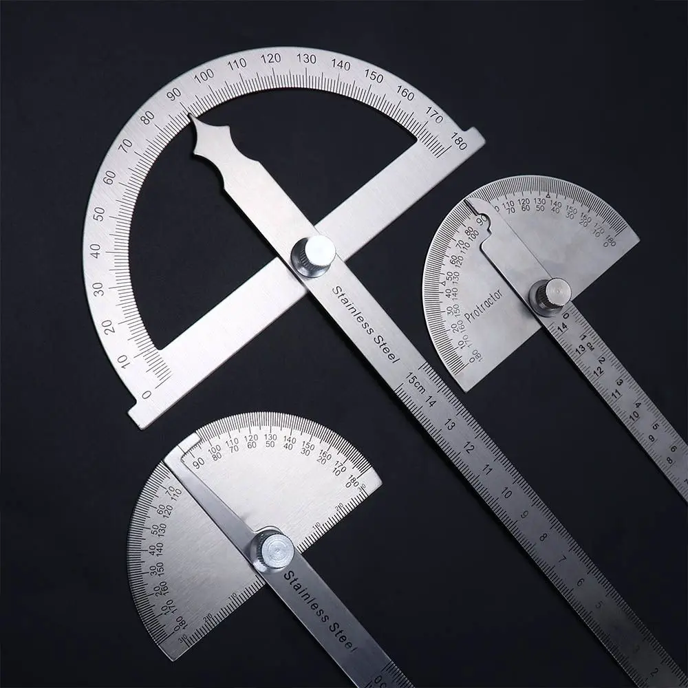 

Tools Goniometer Caliper Round Head Measuring Ruler Adjustable Protractor Angle Ruler 180 Degree Protractor Protractor