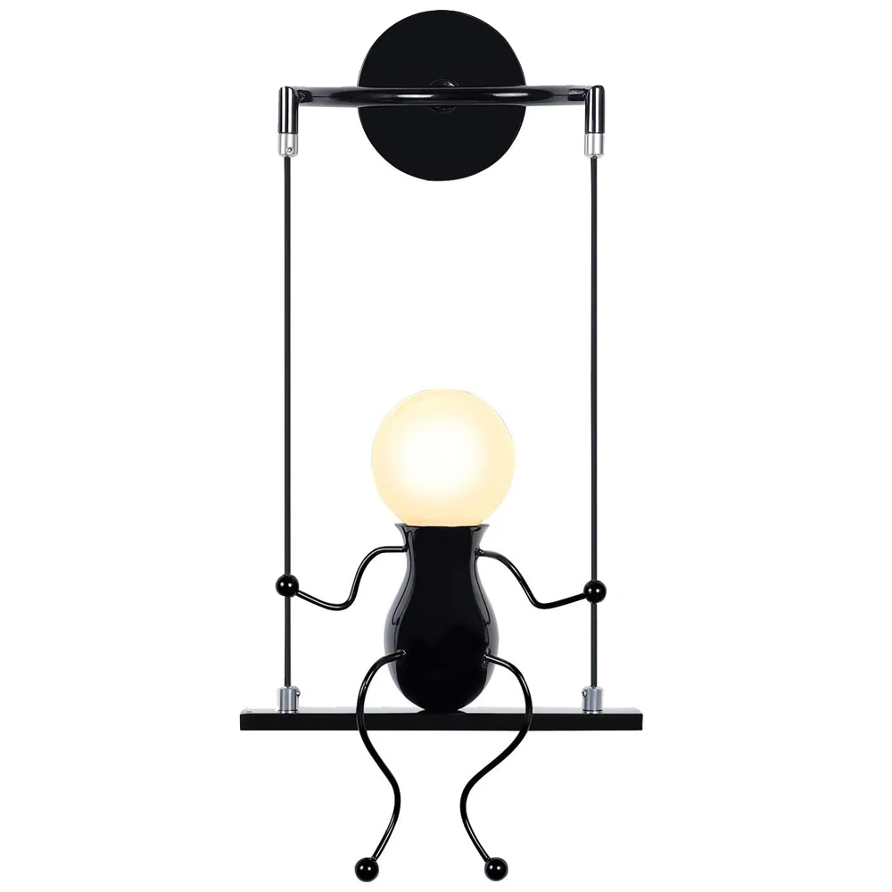 

Гуманоидный настенный светильник для помещения, прикроватная лампа, современный настенный бра, подвесной светильник, художественный декор E27 для спальни, гостиной, кухни