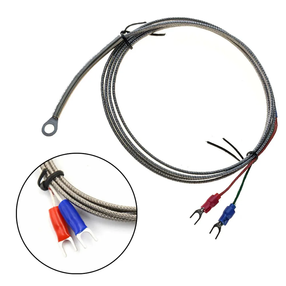 

9*6mm Probe Ring K Type Thermocouple Temperature Sensor 1 Meter Long Washer Suitable For Industrial Temperature Controller
