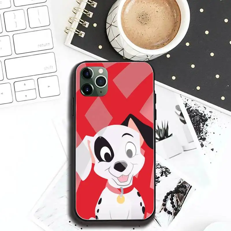 Милый чехол для телефона с мультяшной собакой 101 далматинцев закаленное стекло