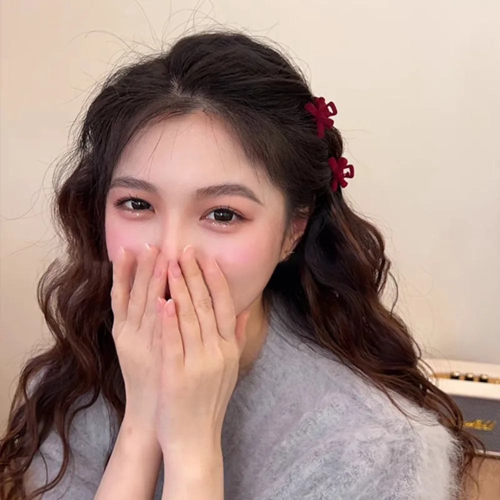 Женский бархатный зажим для волос головы принцессы с бантом черной сеткой и