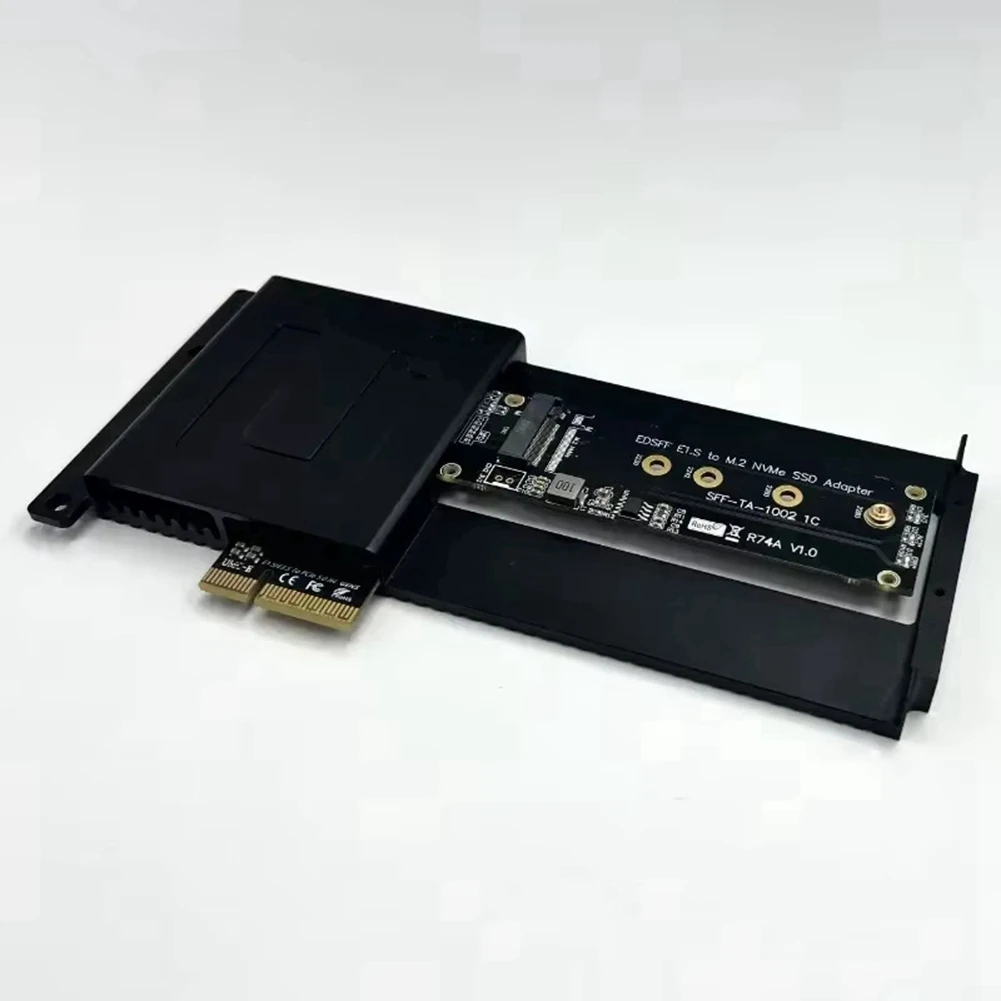 Фото Карта-удлинитель PCIe X4 5.0 NVMe для M.2 SSD, адаптер EDSFF 4C+ E1.S для карт M.2 NGFF Key M (2230) 22мм X 80мм NVMe №4
