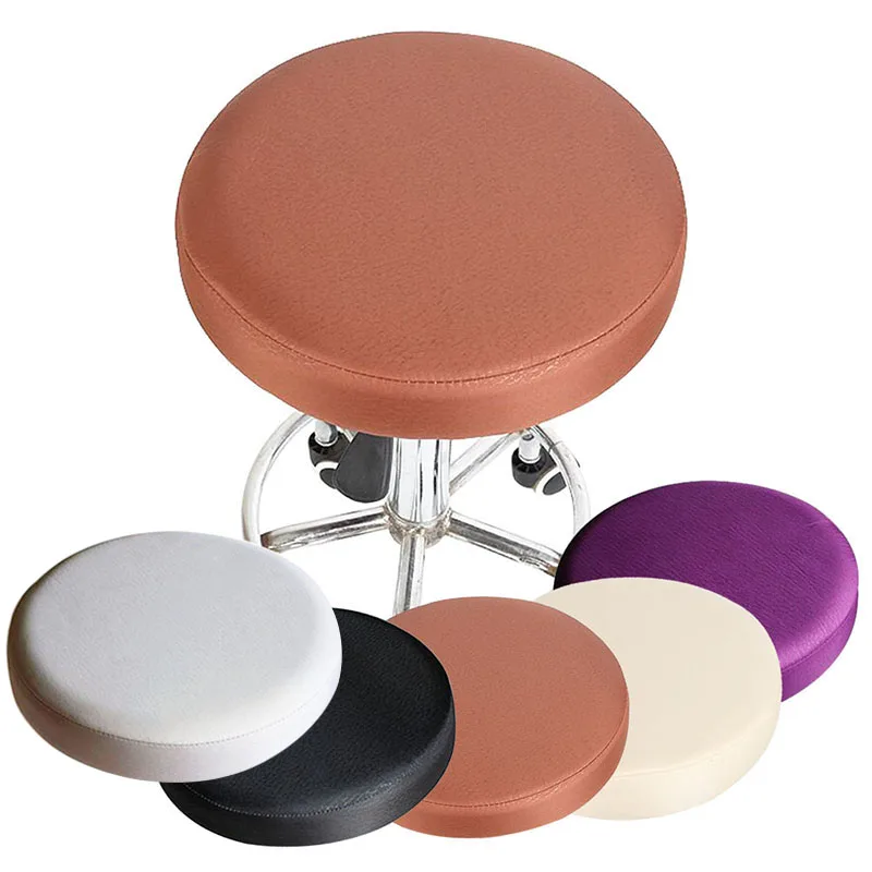 

Bar Stool Cover Cotton Solid Swivel Chair Cover Round Rotating Stool Covers Universal Seat Cover Home Chairs Slipcovers Salon