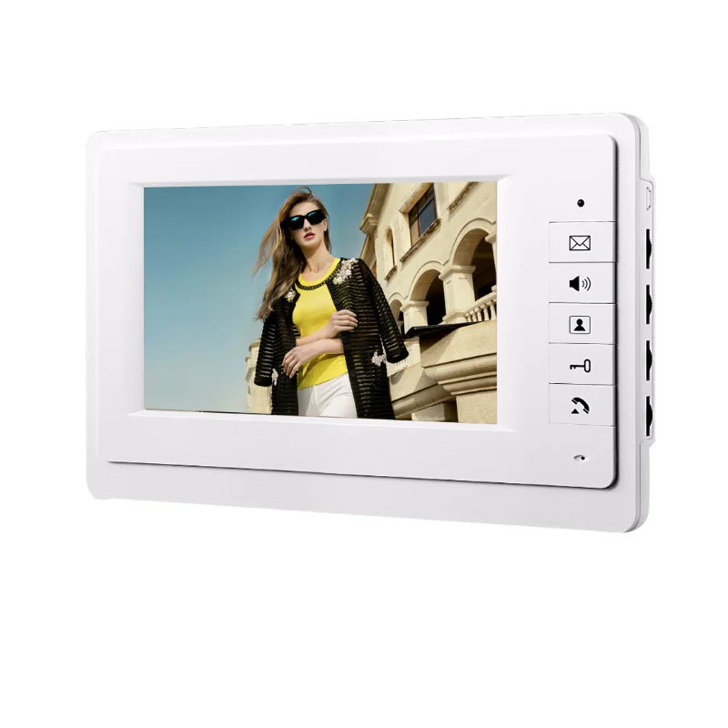 7 Inch Color Video Doorbell Night Vision Rainproof Intercom Unlock Function Video Intercom One To One Domestic Residents
