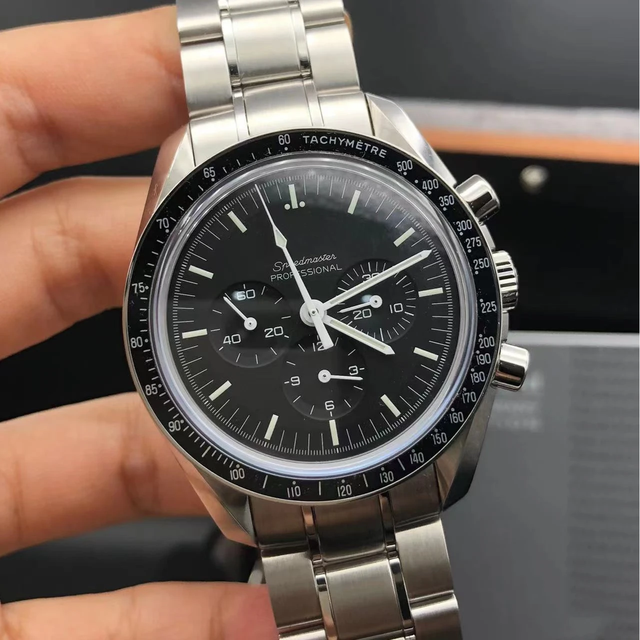 

2023 New Men's Luxury Watch Speedmaster Series 42mm Top Brand Multifunctional Quartz Chronograph Dial Stainless Steel Watch