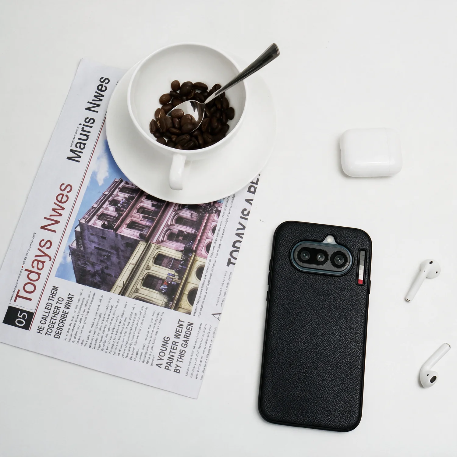Фото Чехол REDVAG для Nothing Phone (4a) (3a) из роскошной кожи, натуральная овчина, однотонный, для Nothing4a Nothing3a 4A. №3